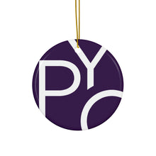 Load image into Gallery viewer, PYOMI Ceramic Ornament — Bold Purple Logo
